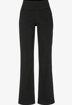 Vide Bukser|Lige Bukser-Cellbes of Sweden Jeans med høj elastisk talje Elisa Sort denim