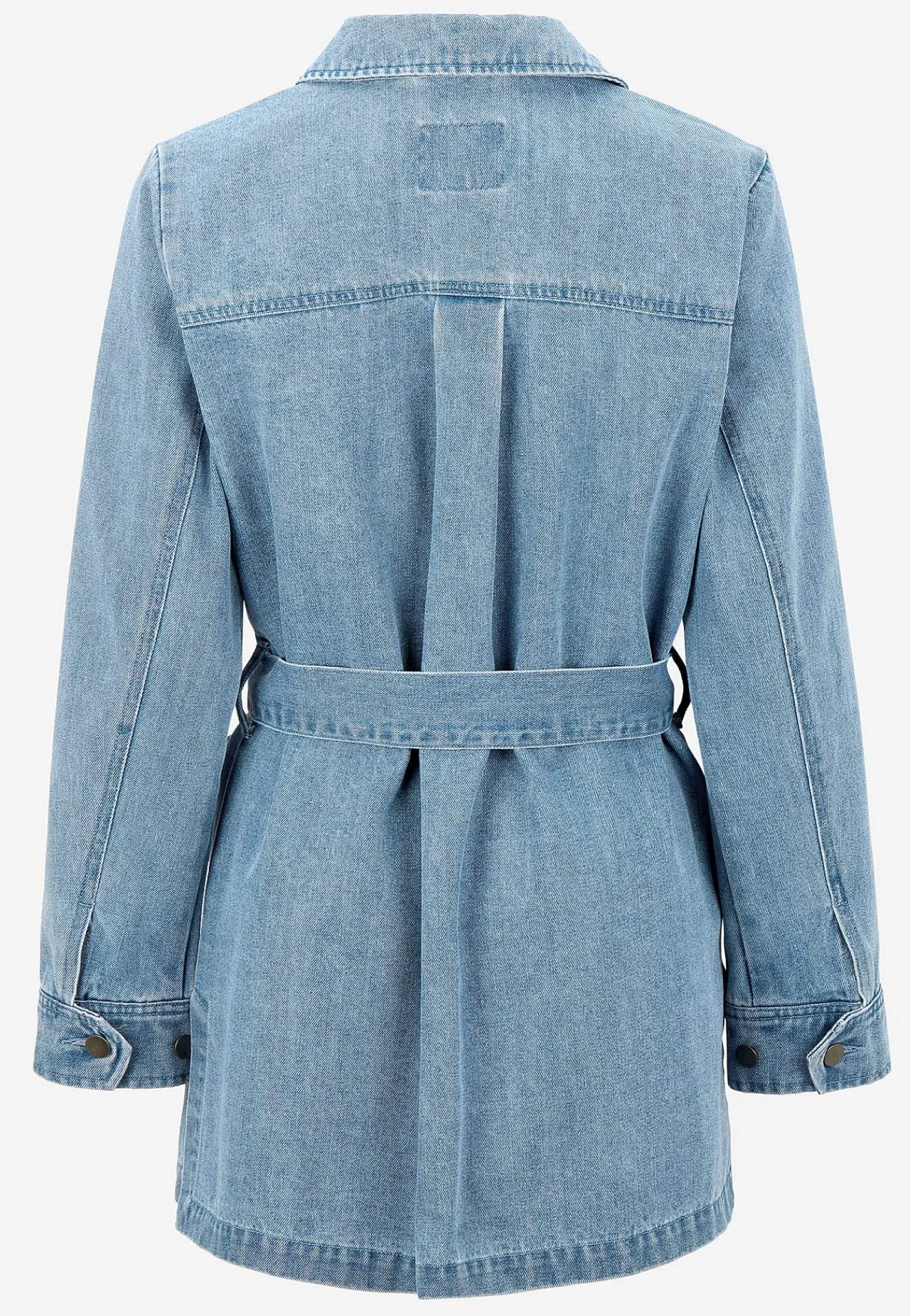 Forårsjakker|Denimjakker-Cellbes of Sweden Jeansjakke med bindebånd Lys denim