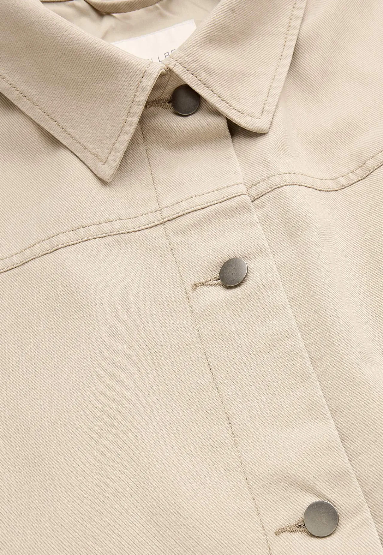 Forårsjakker|Denimjakker-Cellbes of Sweden Jeansjakke med bindebånd Beige