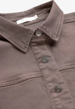 Jakker Og Blazere|Denimjakker- Jeansjakke med stræk Brun