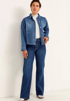Forårsjakker|Denimjakker-Cellbes of Sweden Jeansjakke uden stræk Mellemblå Denim