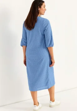 Midikjoler-Cellbes of Sweden Jerseykjole med broderet hulmønster | Cellbes