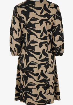 Korte Kjoler-Cellbes of Sweden Jerseykjole med prinsessesnit Beige / Sort / Mønstret