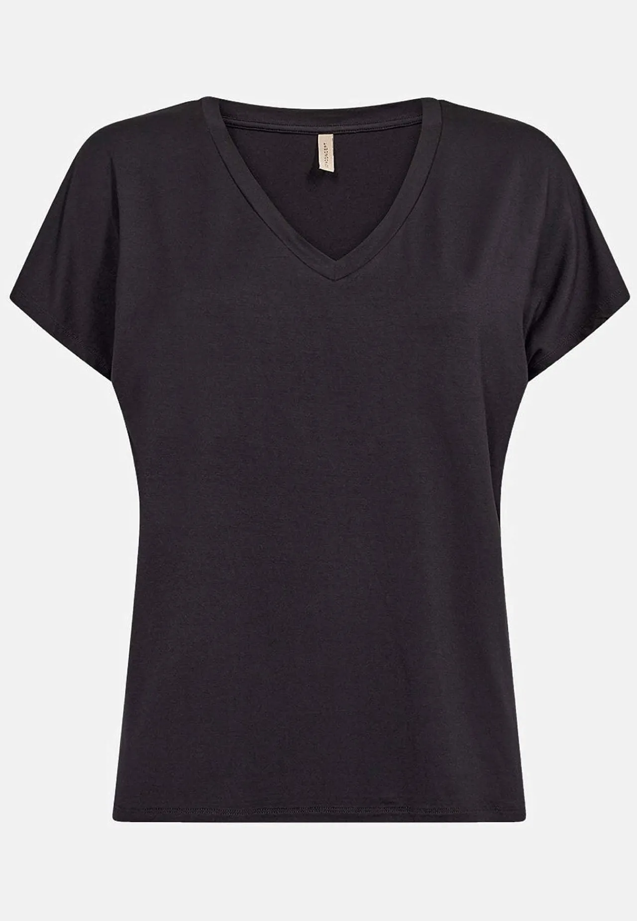 Toppe|T-Shirts-Soyaconcept Jerseytop i lyocell Sort