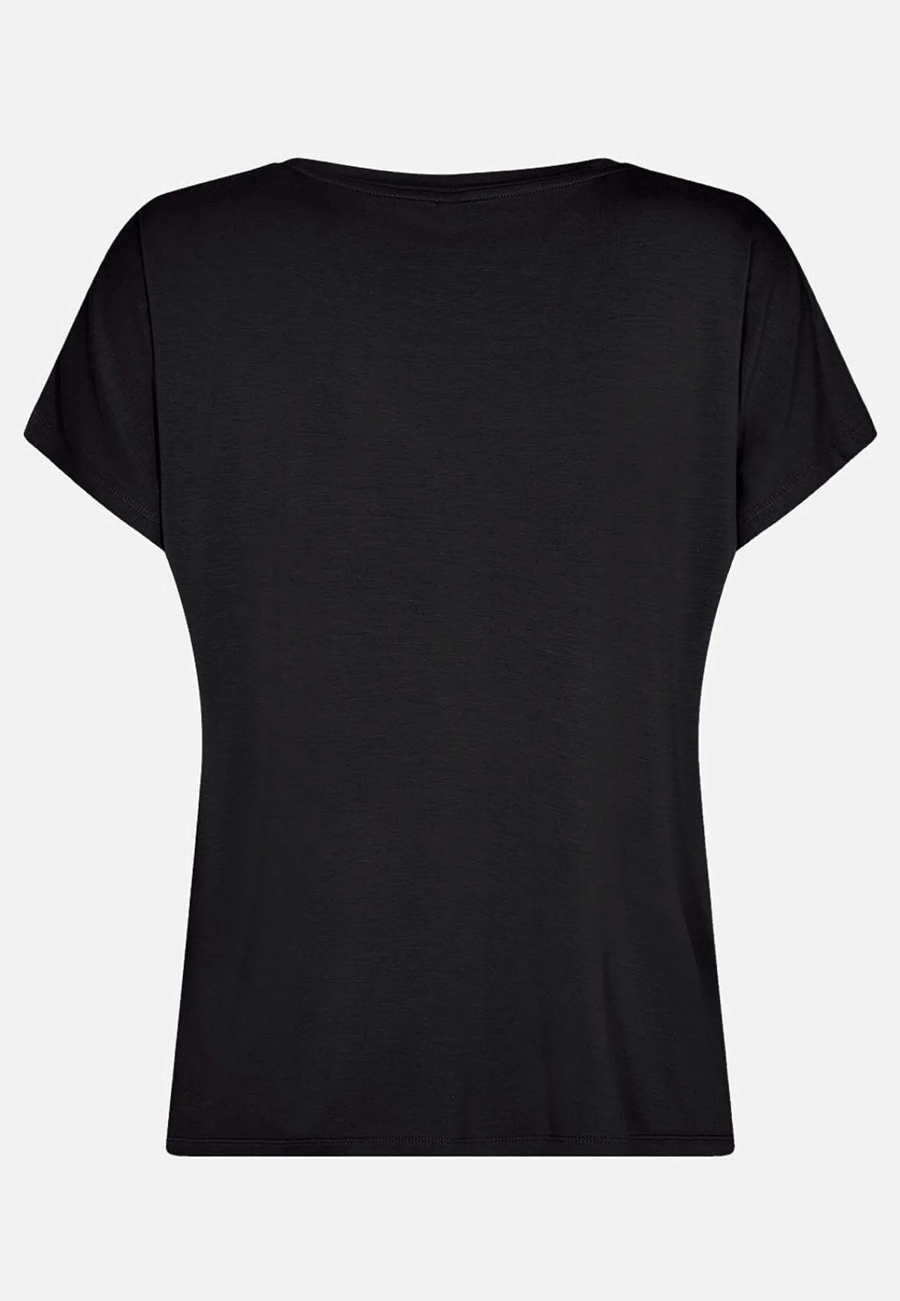 Toppe|T-Shirts-Soyaconcept Jerseytop i lyocell Sort