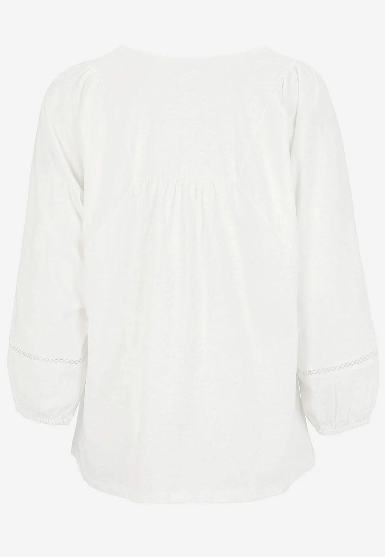 Toppe- Jerseytop med boho stil Hvid