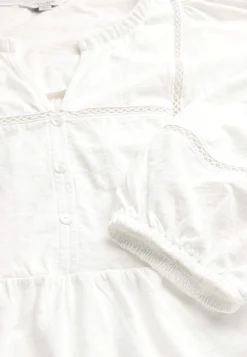 Toppe- Jerseytop med boho stil Hvid