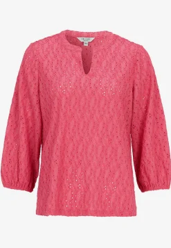 Toppe|Bluser-Cellbes of Sweden Jerseytop med broderet hulmønster Cerise