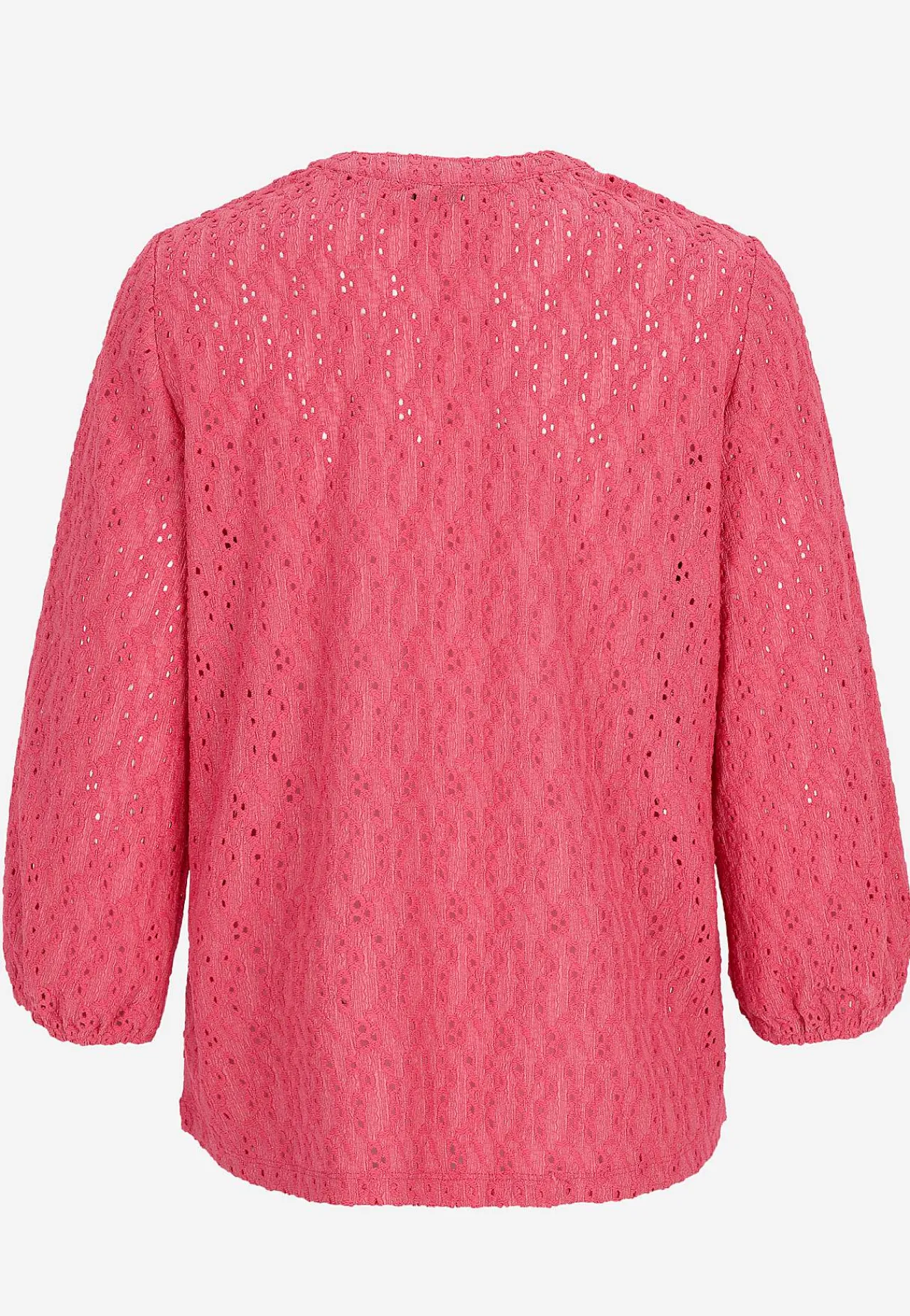 Toppe|Bluser-Cellbes of Sweden Jerseytop med broderet hulmønster Cerise