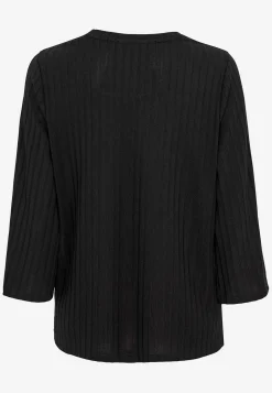 Toppe-Cellbes of Sweden Jerseytop med knapper Sort