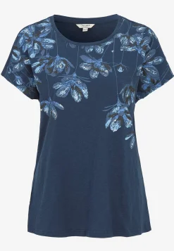Mønstrede|Toppe-Cellbes of Sweden Jerseytop med korte ærmer Marine / Blomstret