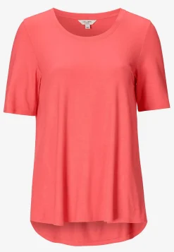 Toppe|T-Shirts-Cellbes of Sweden Jerseytop med korte ærmer Koral