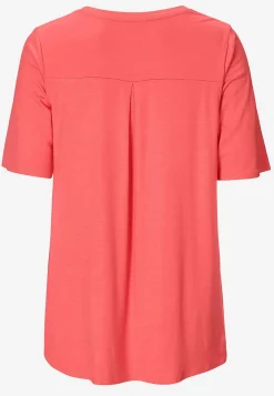 Toppe|T-Shirts-Cellbes of Sweden Jerseytop med korte ærmer Koral