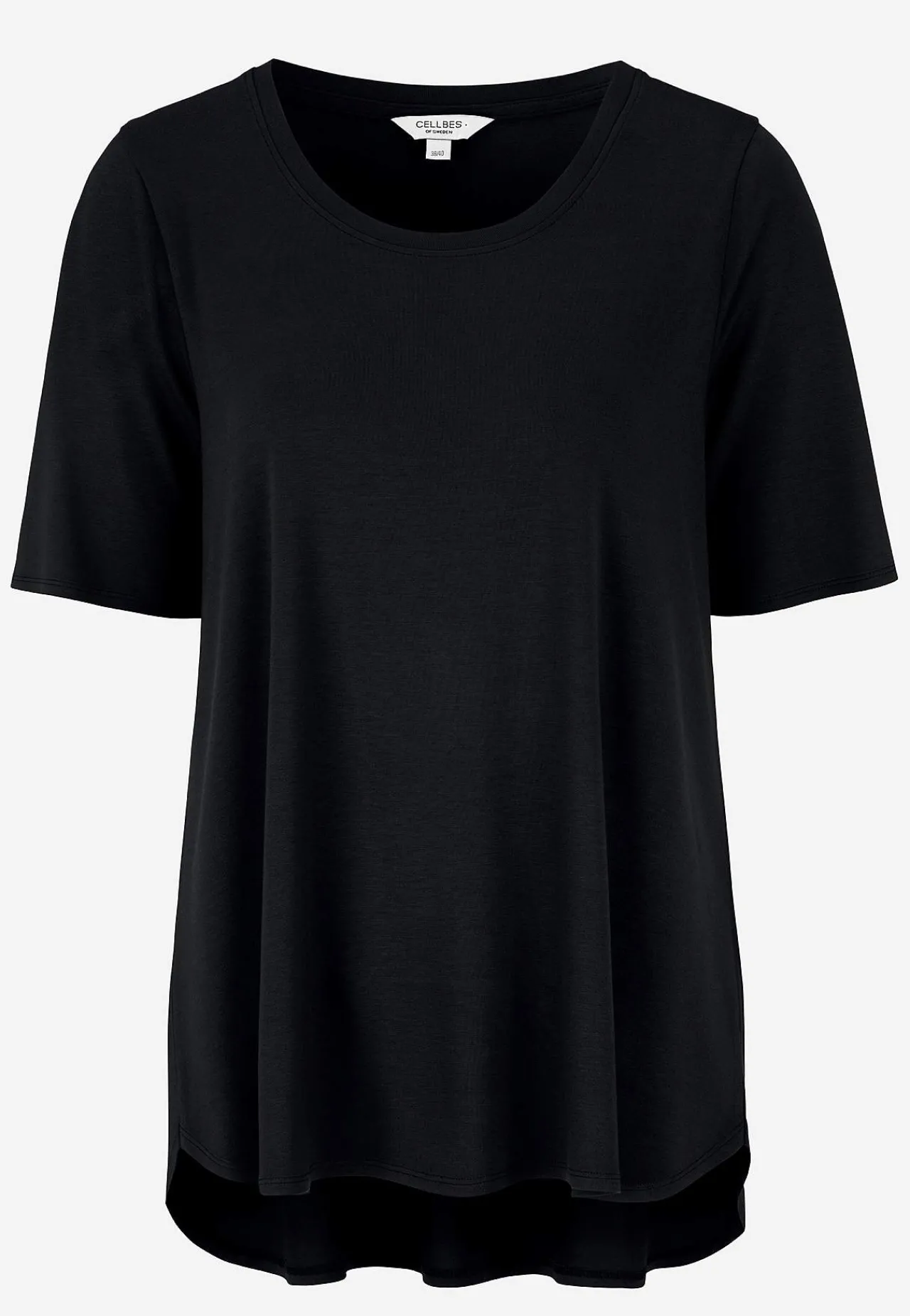 Toppe|T-Shirts-Cellbes of Sweden Jerseytop med korte ærmer Sort / Ensfarvet
