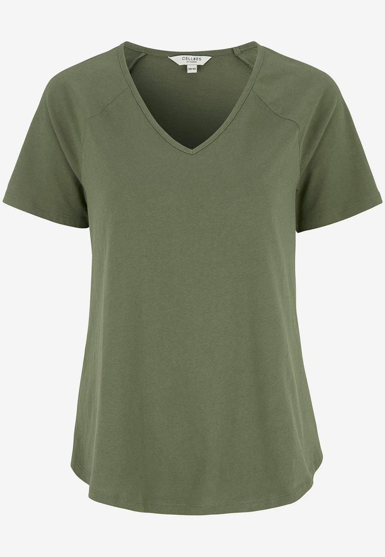 Toppe|T-Shirts-Cellbes of Sweden Jerseytop med raglanærme Alex 2-pack Kakigrøn + Sort