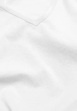 Toppe|T-Shirts- Jerseytop med raglanærme Alex 2-pack Mørk koral + Hvid