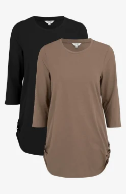 3/4 Ærmet|Toppe- Jerseytunika med 3/4 ærme Alexia 2-pack | Cellbes