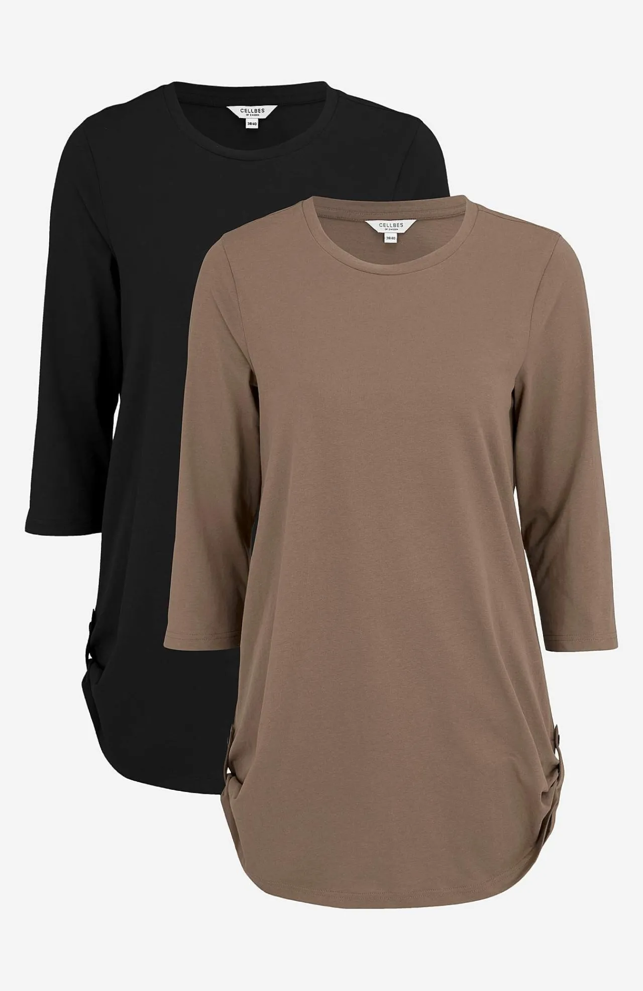 3/4 Ærmet|Toppe- Jerseytunika med 3/4 ærme Alexia 2-pack | Cellbes