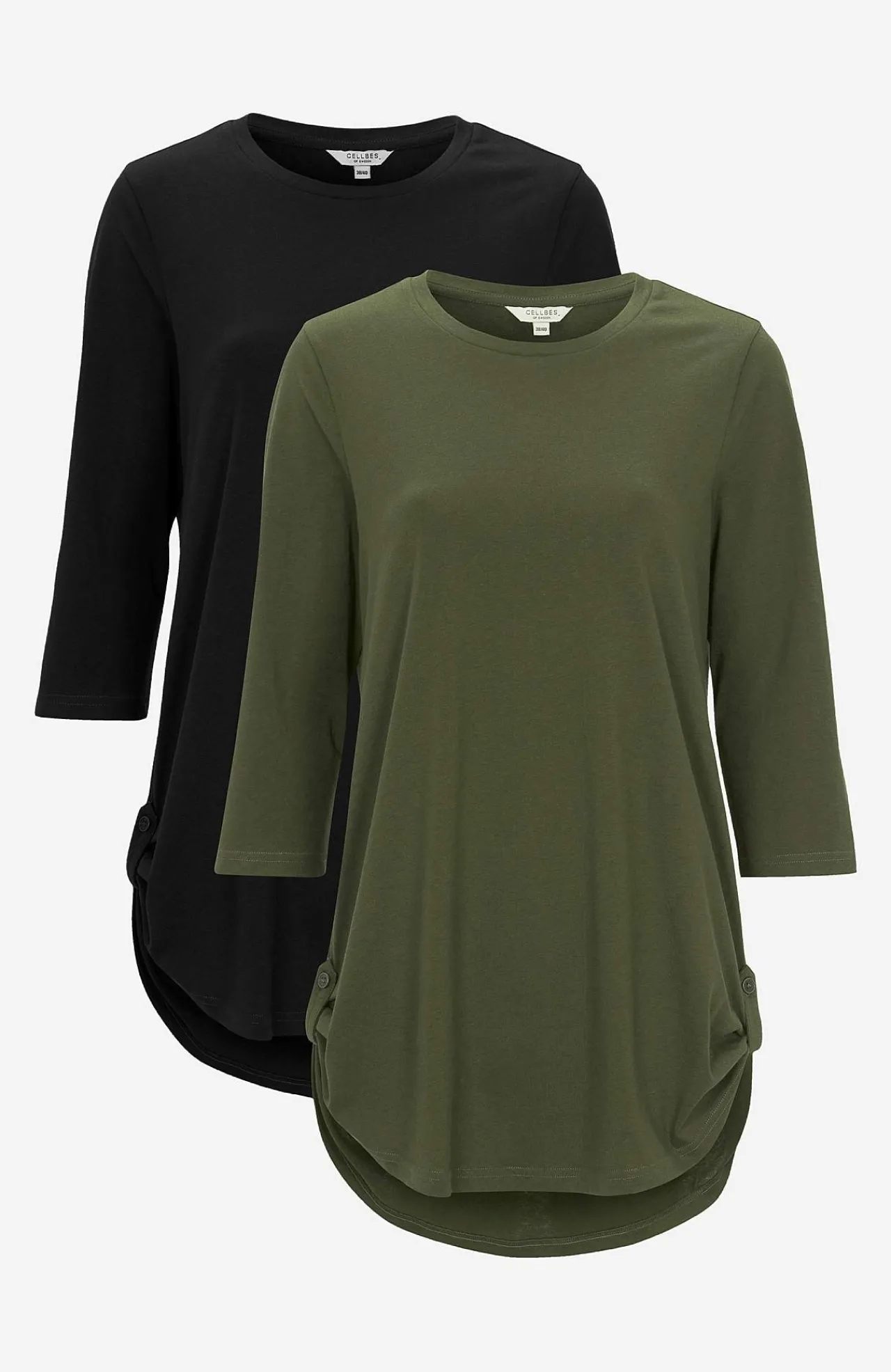 3/4 Ærmet|Toppe- Jerseytunika med 3/4 ærme Alexia 2-pack | Cellbes