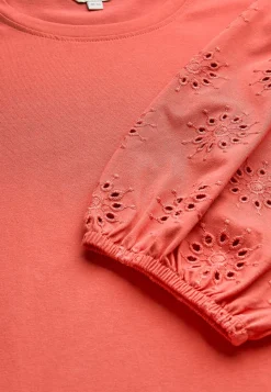3/4 Ærmet-Cellbes of Sweden Jerseytunika med broderede ærmer Terrakotta