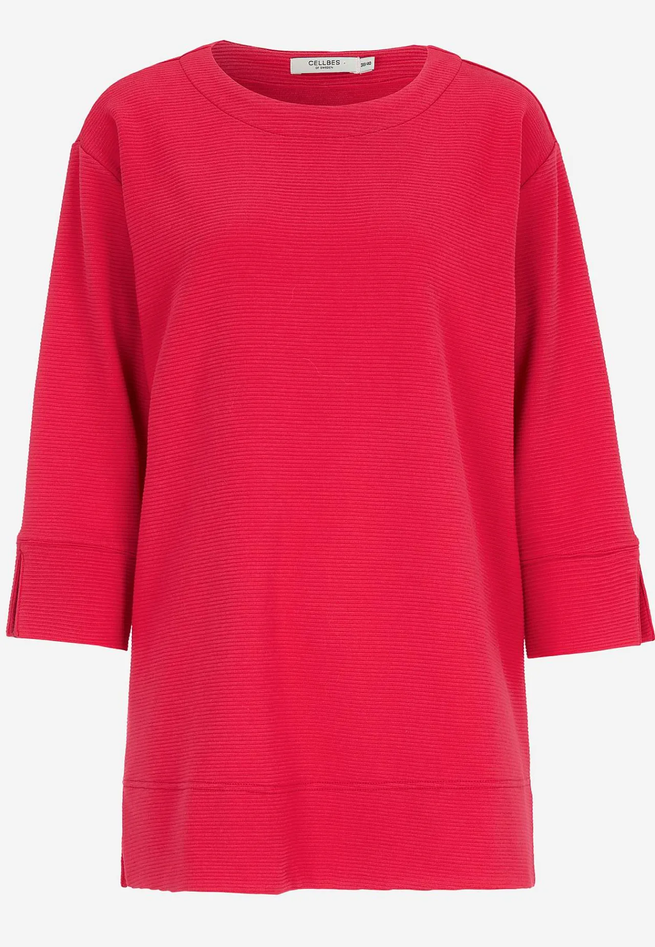 3/4 Ærmet- Jerseytunika med slidser Cerise