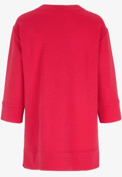 3/4 Ærmet- Jerseytunika med slidser Cerise