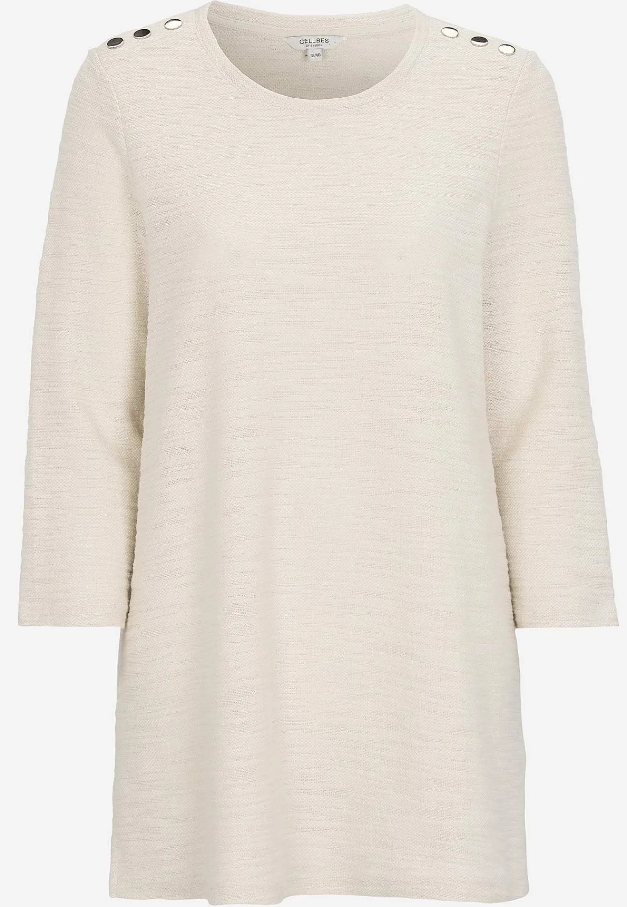 3/4 Ærmet-Cellbes of Sweden Jerseytunika med struktur Beige