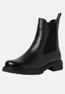 Lædersko|Boots-Tamaris Klassisk skindstøvle Sort