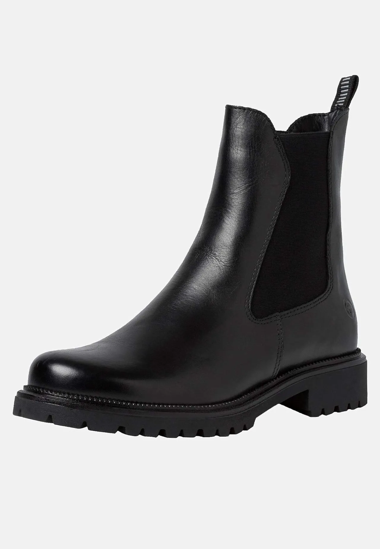 Lædersko|Boots-Tamaris Klassisk skindstøvle Sort