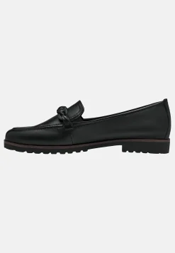 Lædersko|Loafers-Tamaris Komfortabel skindloafer med kædedetalje | Cellbes