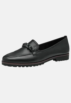 Lædersko|Loafers-Tamaris Komfortabel skindloafer med kædedetalje | Cellbes