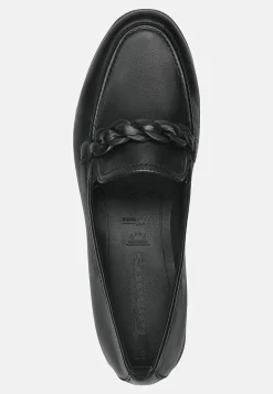 Lædersko|Loafers-Tamaris Komfortabel skindloafer med kædedetalje | Cellbes
