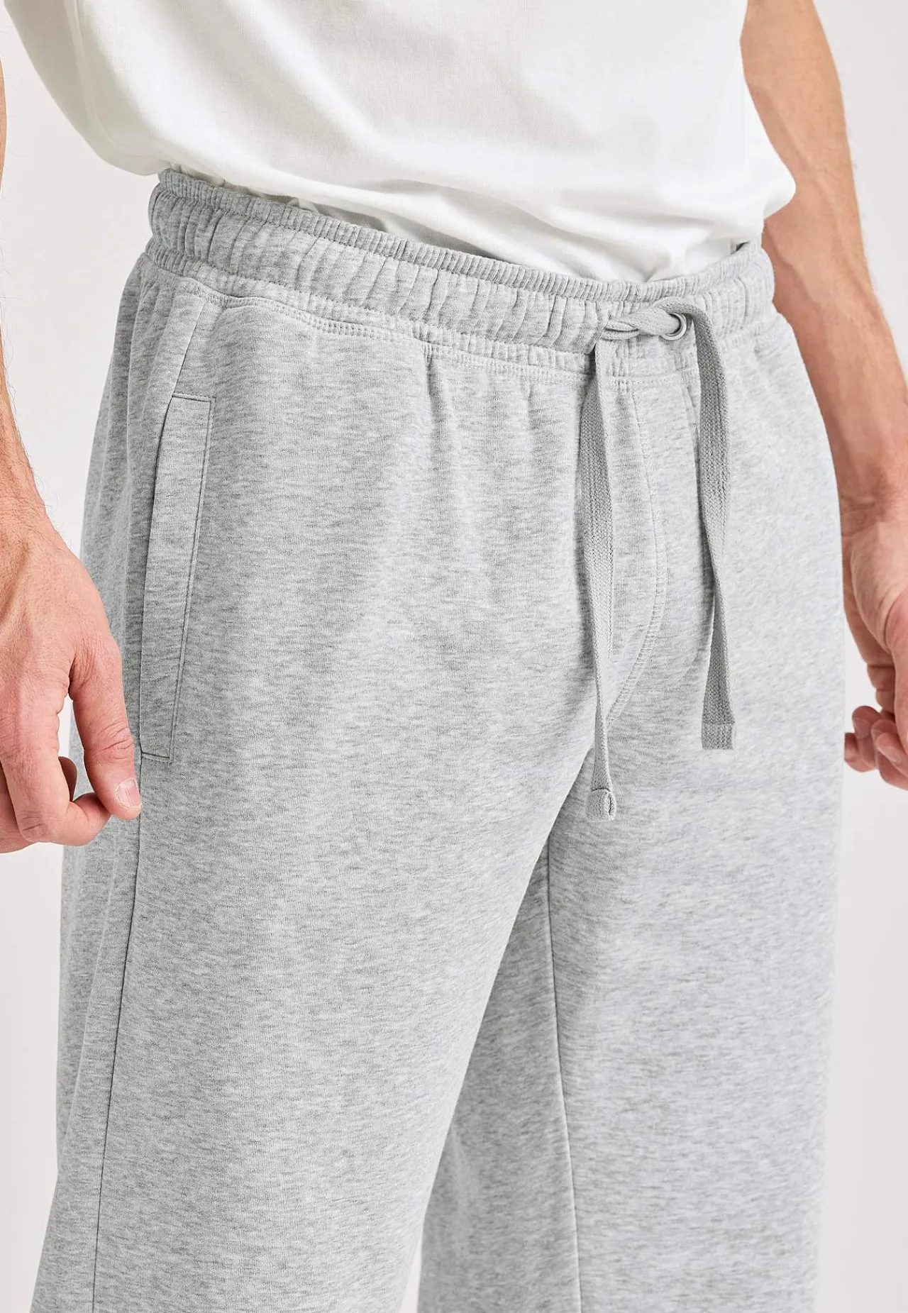 Bukser|Bukser- Komfortable joggingbukser Lys gråmeleret