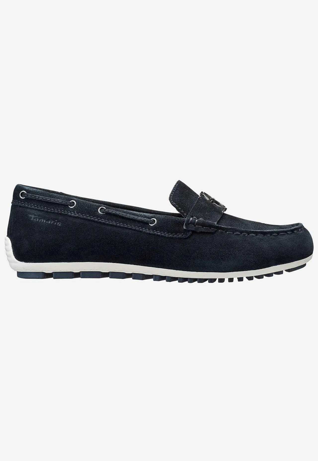 Lædersko|Loafers- Komfortable ruskindsloafers Marine
