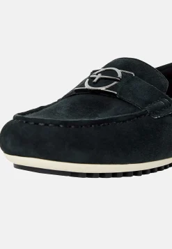 Lædersko|Loafers- Komfortable ruskindsloafers Marine