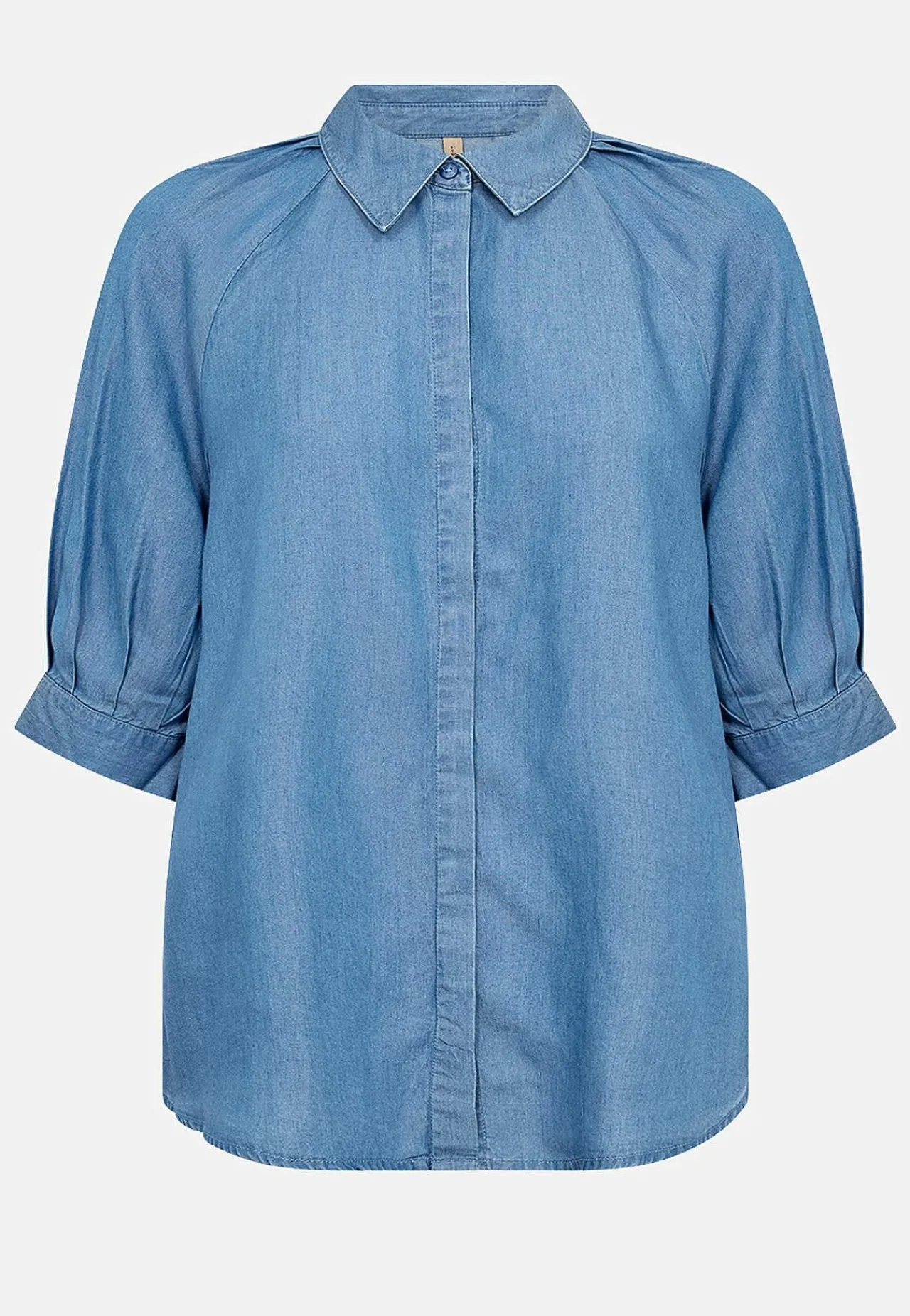 Denim|Denim-Toppe- Kortærmet cowboyskjorte i lyocell | Cellbes