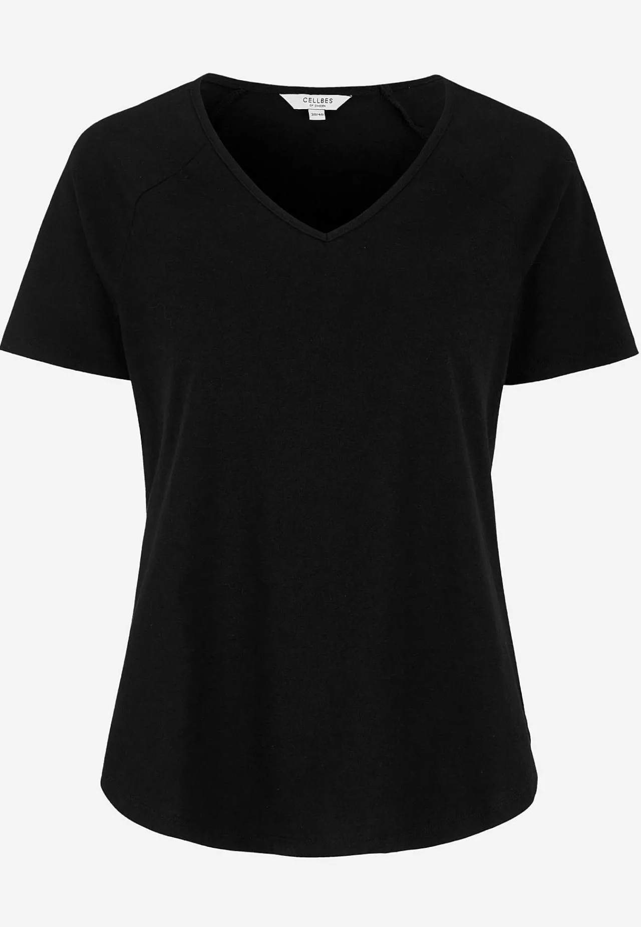 Toppe|T-Shirts-Cellbes of Sweden Kortærmet jerseytop i bomuld Alex Sort