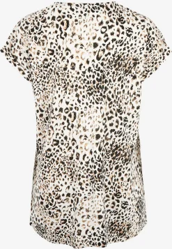 Mønstrede|Ærmeløs Og Kortærmet-Cellbes of Sweden Kortærmet jerseytunika Beige / Leopard / Mønstret