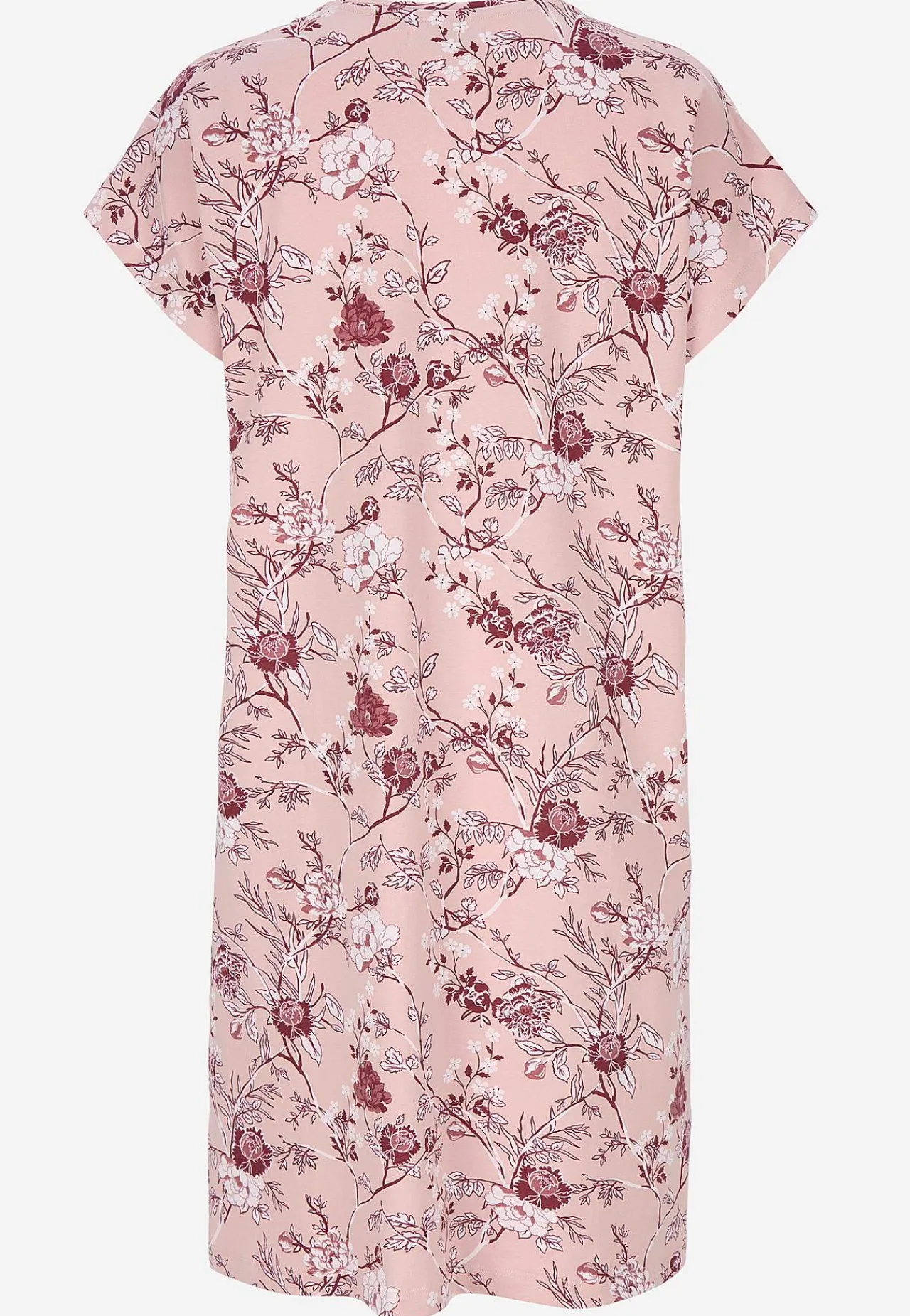 Undertøj|Nat- Og Hyggetøj- Kortærmet natkjole 2-pack Mørk pink+blomstret