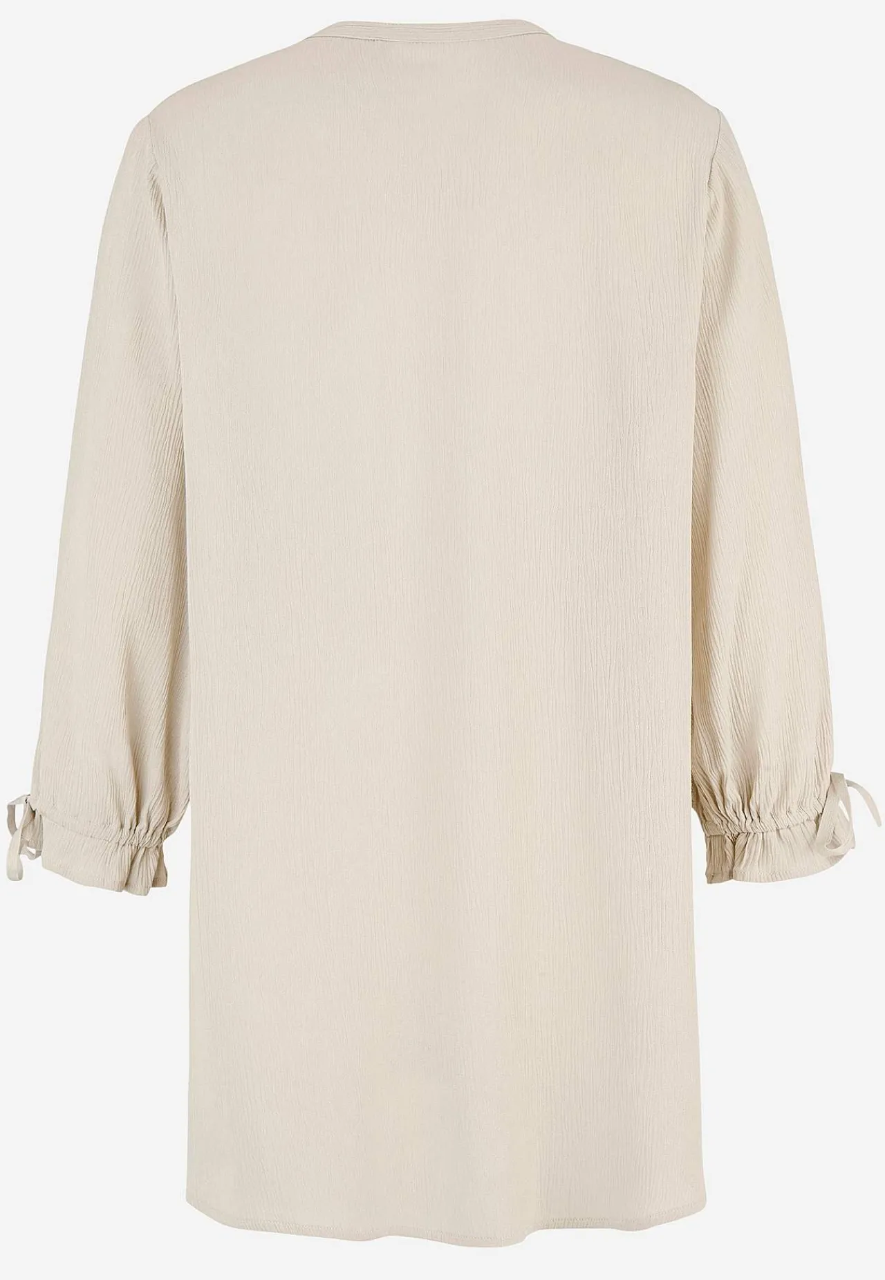 3/4 Ærmet- Kreppet tunika Lys beige