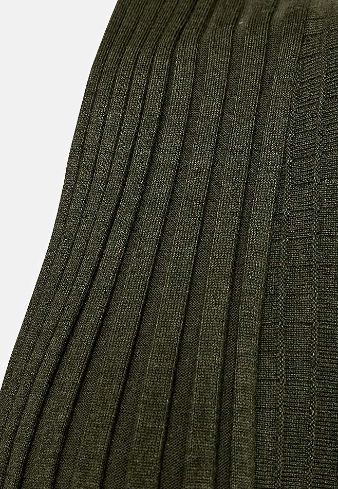Cardiganer|Cardiganer-Freequent Lang, ribbet cardigan Mørkegrøn / Meleret