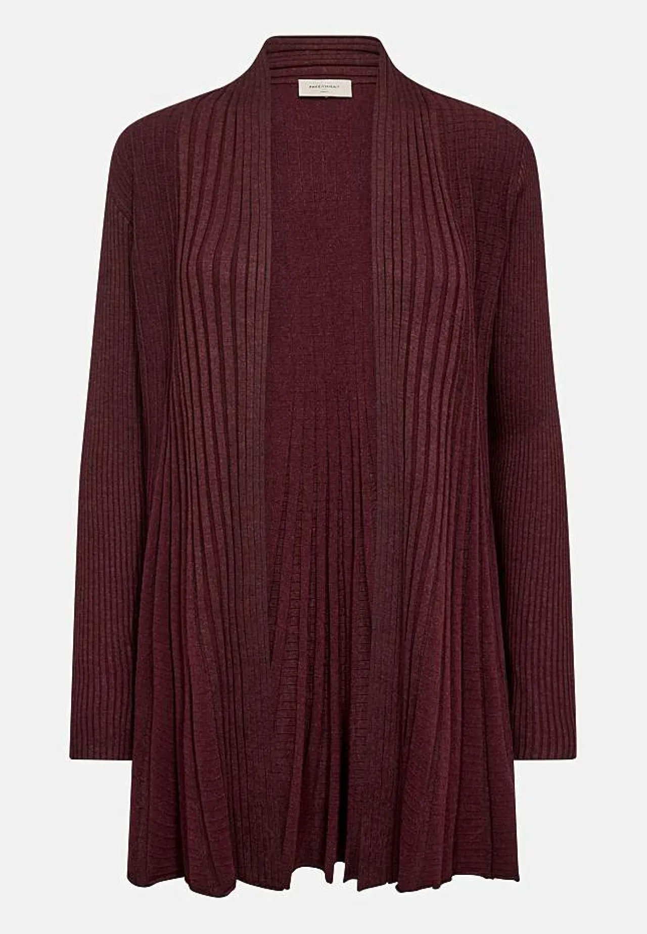 Cardiganer|Cardiganer-Freequent Lang, ribbet cardigan | Cellbes