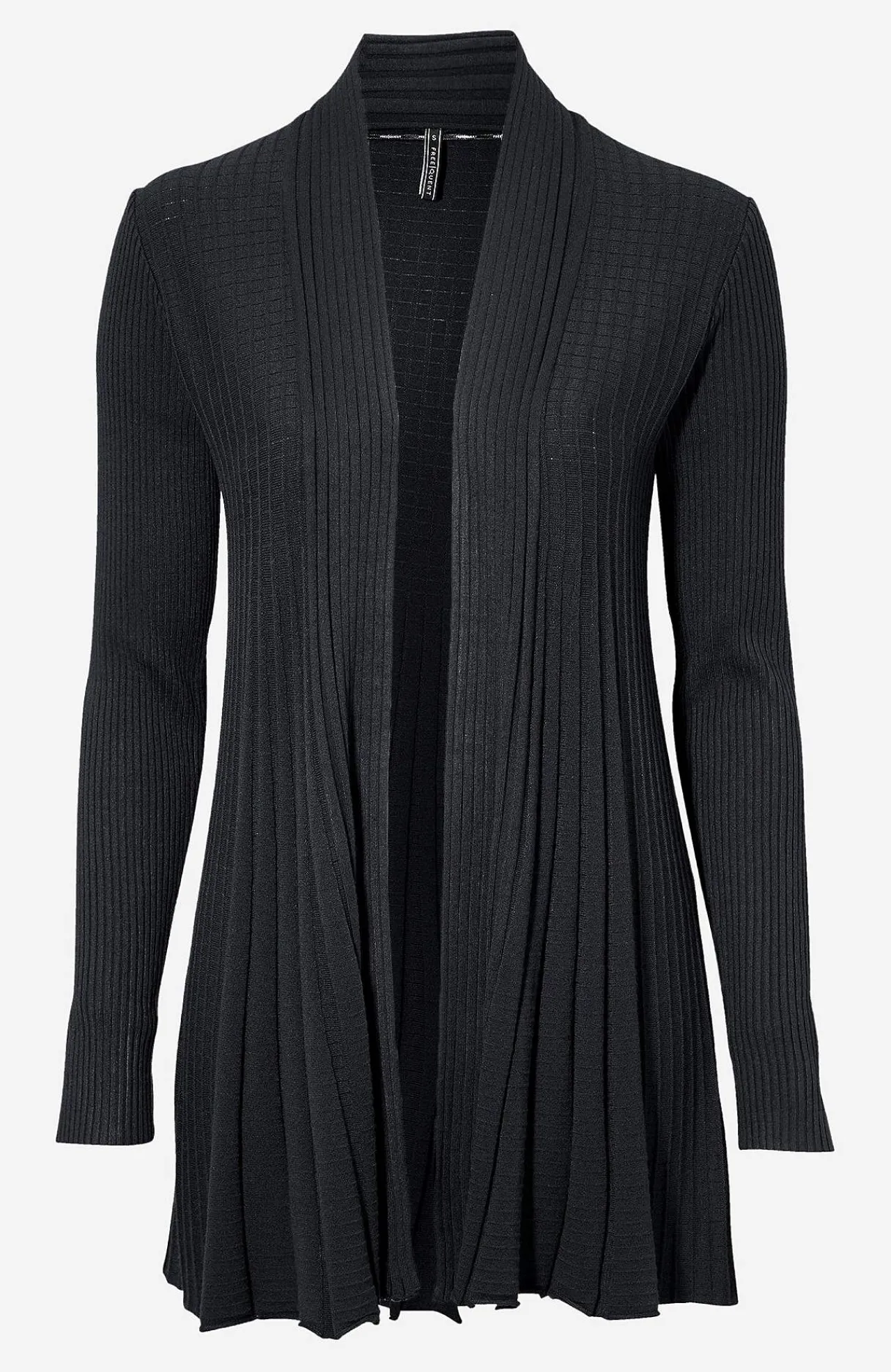 Cardiganer|Cardiganer-Freequent Lang, ribbet cardigan | Cellbes