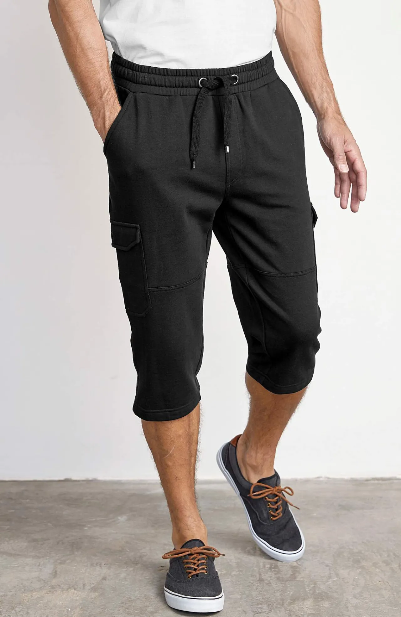 Shorts-Cellbes of Sweden Lange sweatshirt-shorts med cargolommer Sort