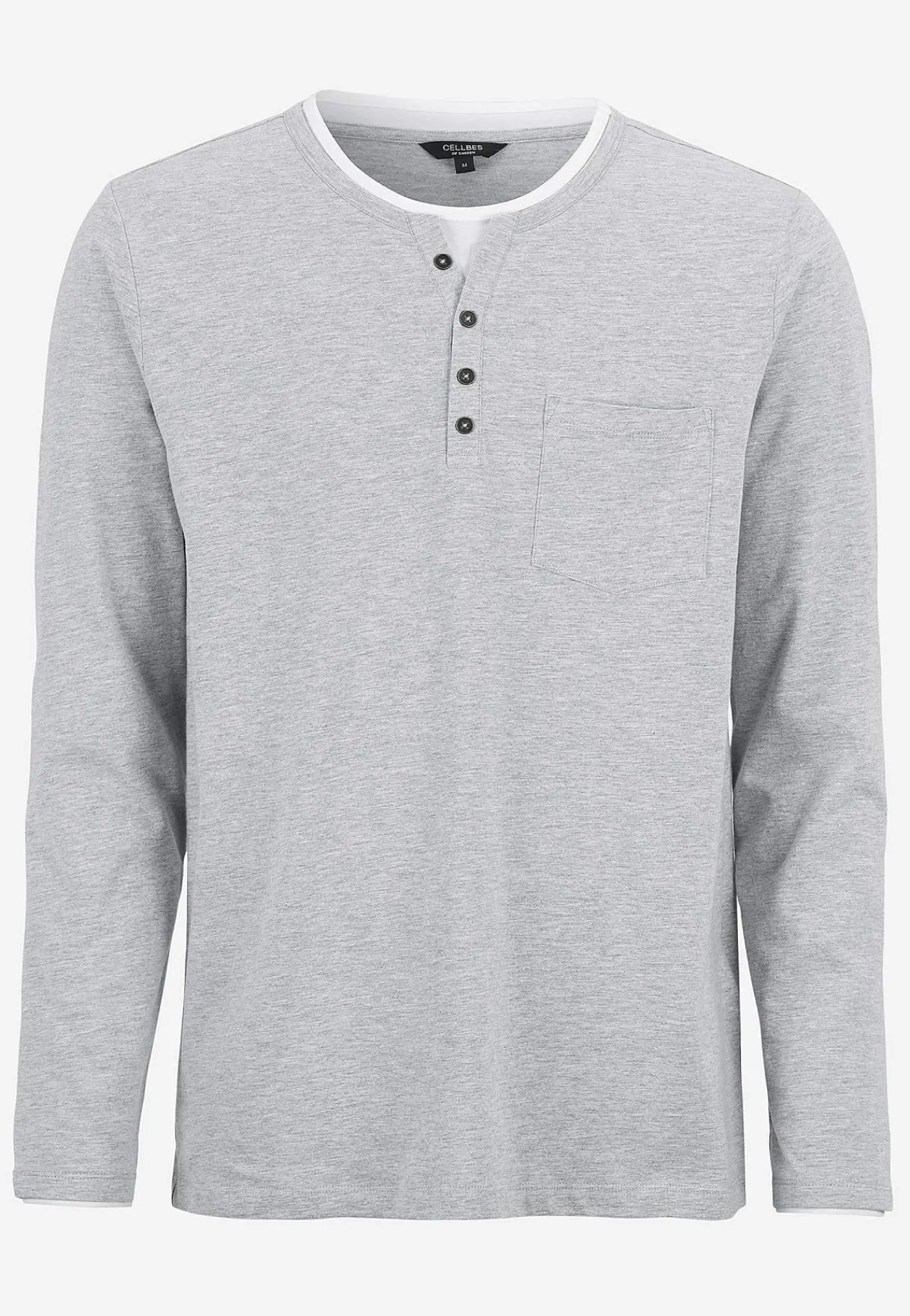 T-Shirts|Trøjer-Cellbes of Sweden Langærmet t-shirt Gråmeleret