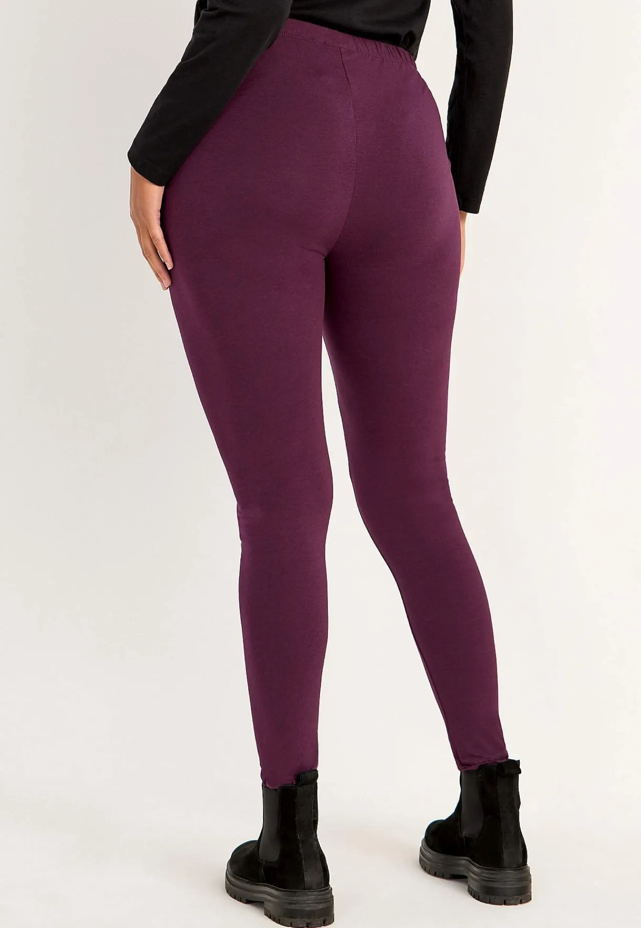 Flerpak Leggings|Flerpak Leggings-Cellbes of Sweden Leggings i bomuld Fia 2-pack Blomme + Sort