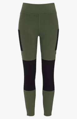 Fritidsbukser|Bukser- Leggings med sidelommer Mørkegrøn