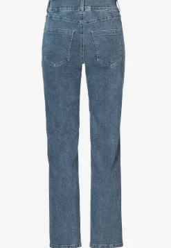 Lige Bukser|Høj Talje-Cellbes of Sweden Lige jeans i denim med superstræk Sara Mellemblå / Denim