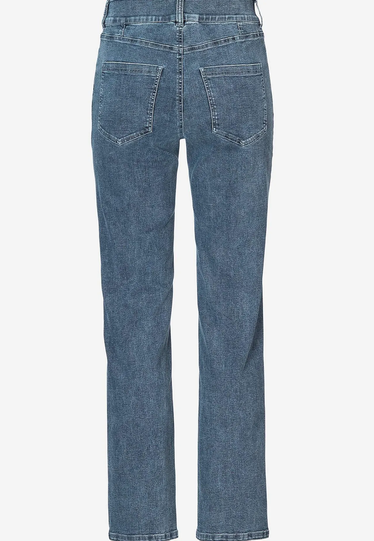Lige Bukser|Høj Talje-Cellbes of Sweden Lige jeans i denim med superstræk Sara Mellemblå / Denim