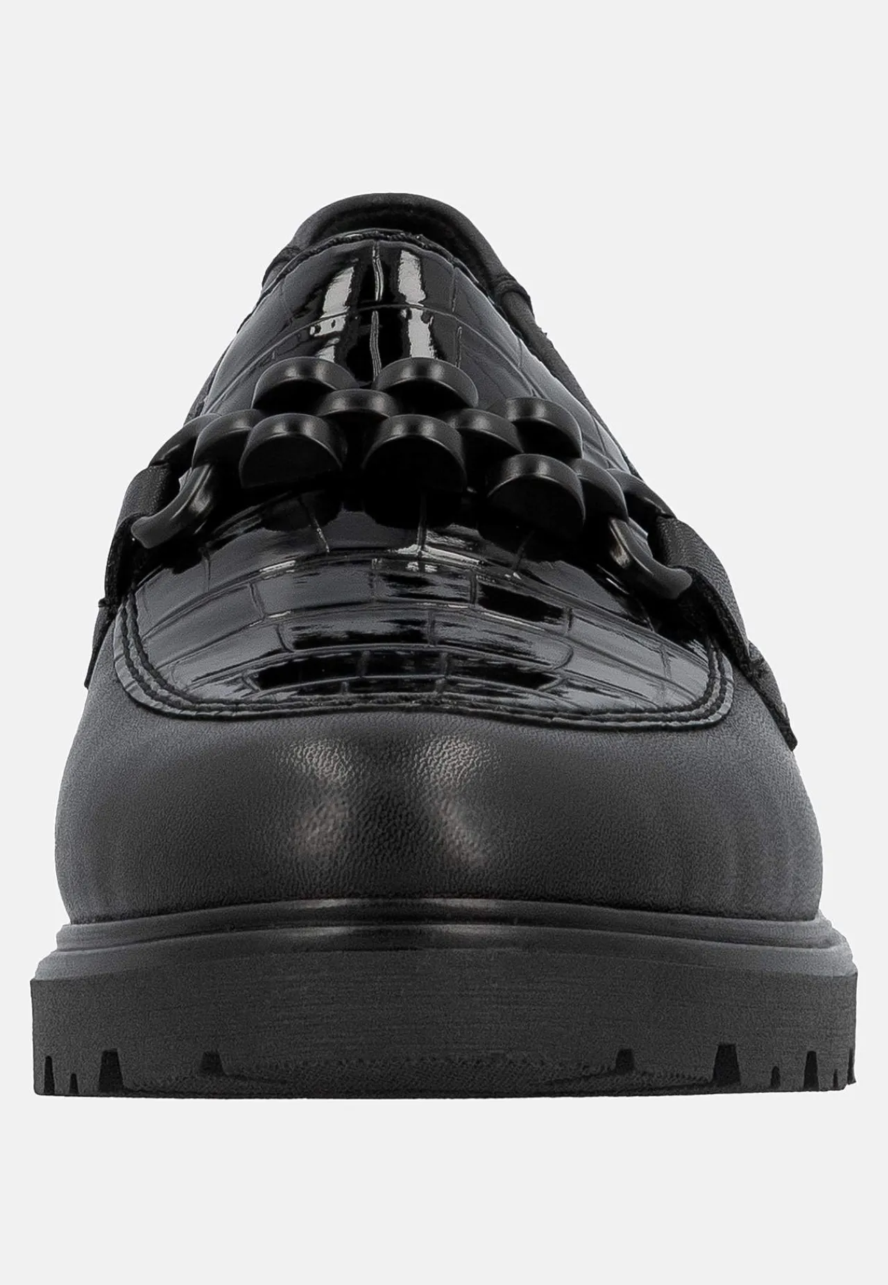 Loafers-Rieker Loafer med metallukning Sort